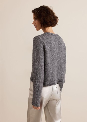 Phase Eight Eden Sequinted Knitwear Grey Australia | DB3986457